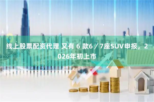 线上股票配资代理 又有 6 款6/7座SUV申报,2026年初上市